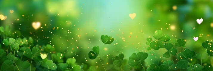 Magical Shamrock & Clover Background