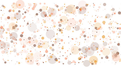 Confetti background with pastel colors isolated on transparent background