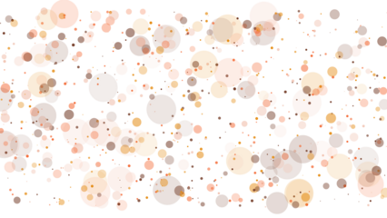 Confetti background with pastel colors isolated on transparent background