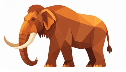 Obraz premium Majestic brown mammoth standing proudly with large tusks