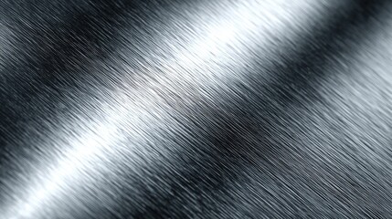 Sleek metallic surface with textured lines and reflections.