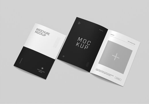 Two Bi-fold Brochure Mockup