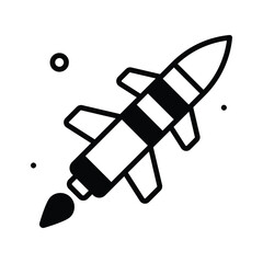 Naklejka premium Well crafted trendy glyph icon of war, armed conflict