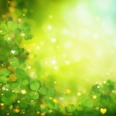 Magical Shamrock & Clover Background