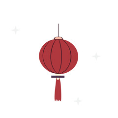 Red Chinese lantern, vector illustration