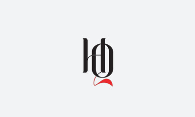 HQ, QH , Q , H , Abstract Letters Logo Monogram