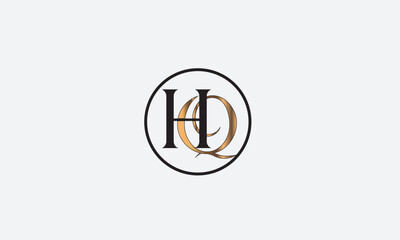 HQ, QH , Q , H , Abstract Letters Logo Monogram