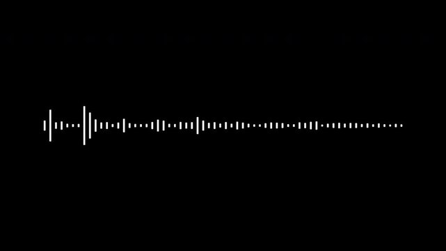 dramatic rhythm audio spectrum sound waves on transparent background