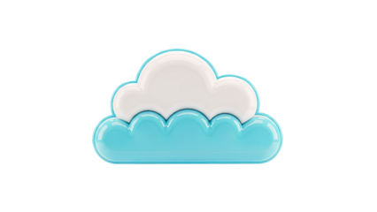 3D Cartoon Cloud Icon