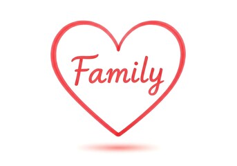 A simple digital illustration symbolizing love, kinship, and strong family unity.