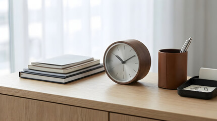 Time Management and Business Productivity Concept with Clock