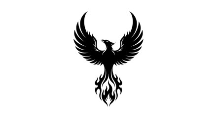 Obraz premium Black phoenix silhouette design