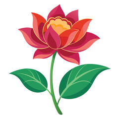 amarant grun flower on white