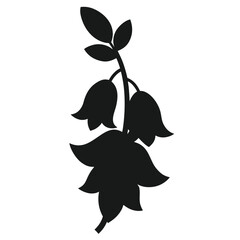 vector illustration of aconitum napellus silhouette flower