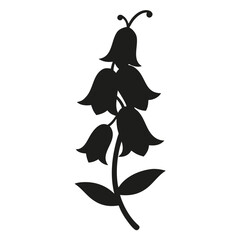 aconitum-napellus-silhouette-flower-on-white.eps
