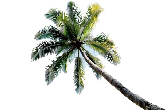 Tropical Palm Tree Isolated on White Background