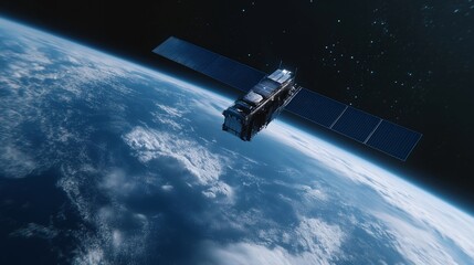 Satellites train on orbit showcase advanced technology as they communicate with Earth, transmitting vital data and providing real-time information essential for global communication networks.