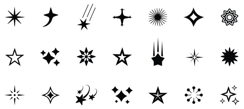 star icon  Shine sparkle icon Shine symbol illustration. star sign collection.. Vector blink star for logo, sparkle clipart Sparkle vector icons set. 