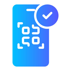 qr code gradient icon