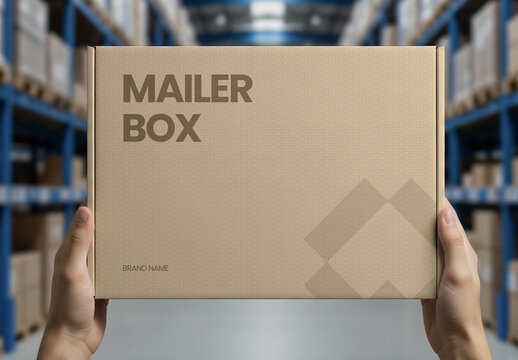 Mailer Box Packaging Mockup