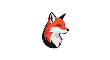 Obraz premium Red Fox Head Illustration.