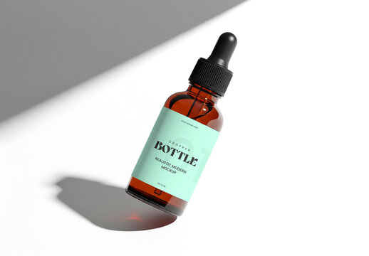 Modern Cosmetic Dropper Bottle Mockup