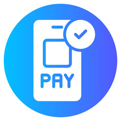 online payment gradient icon
