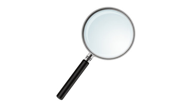 Magnifying glass magnifier handle investigation isolated on a transparent background
