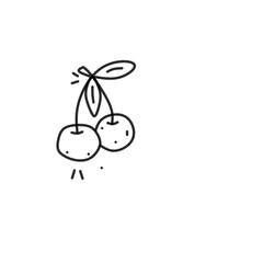 Vector Outline of Cherry