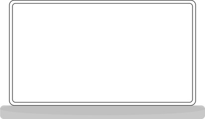 Laptop mockup with a blank screen for content display