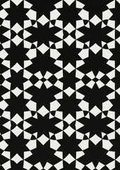 Abstract geometric black white pattern