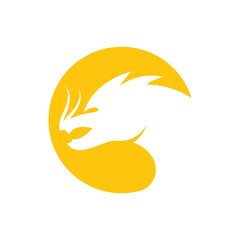 dragon head mascot logo design
