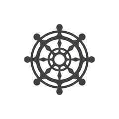 ancient boat steering logo design