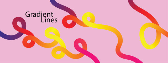 Obraz premium colorfull gradient line colorfull abstract gradients line gradient wavy line abstract line colorfull pattern background