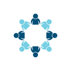 rotating successful people community logo design