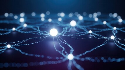 Futuristic AI server room with glowing data streams and modern technology infrastructure, realistic lighting, clean composition, professional stock image