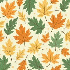 Fototapeta premium seamless pattern with autumn leaves
