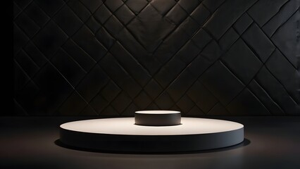Minimal Round Podium Background,