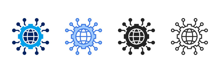 Digitalization Icon Set Different Style Collection. 