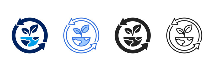 Sustainability Icon Set Different Style Collection. 