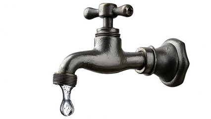 faucet on white background