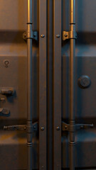 Obraz premium Early-day logistics operations symbolizing constant global freight movement