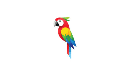 Obraz premium Geometric, stylized parrot