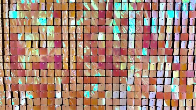 Abstract shimmering panels moving in the wind background