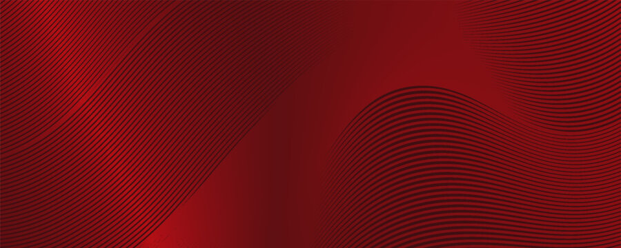 Contemporary technology cover design set. Luxury background with red line pattern (guilloche curves). Premium vector tech backdrop for business layout, digital certificate, formal brochure template
