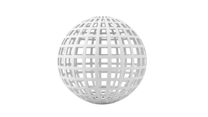 White Lattice Egg Shape Object