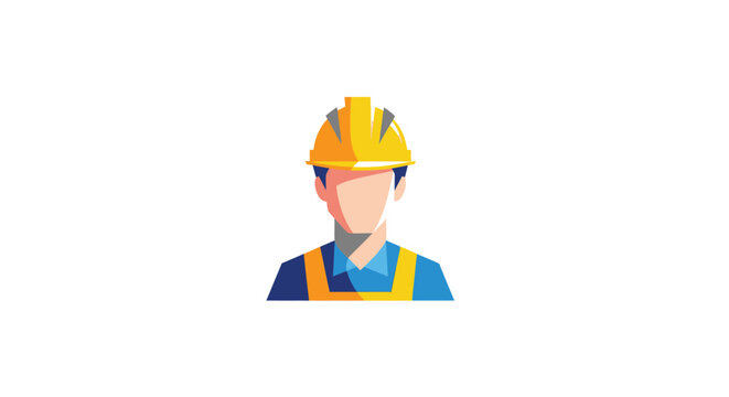 Worker with yellow hardhat