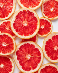 grapefruit slices arranged in an intricate pattern
