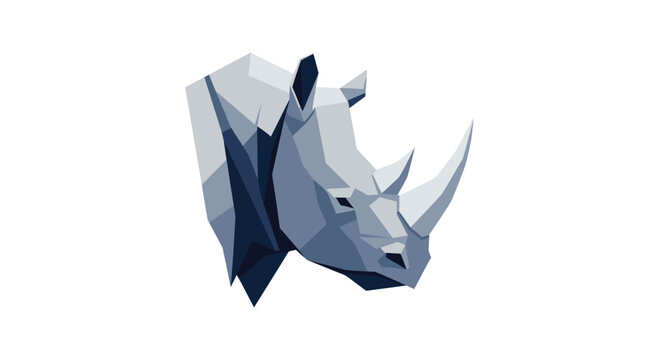 Geometric rhino head