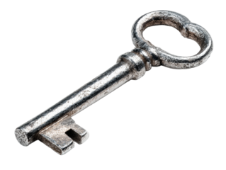 An antique key, revealing a sense of history and unlocking untold stories Isolated Transparent Background, PNG